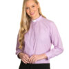 Clerical Shirt: Women 1' Slip-in Collar L/S Lilac - Reliant Shirts